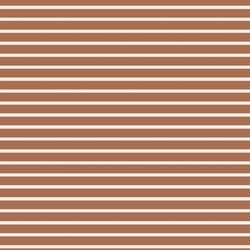 Stripe in Cream on Rust Red