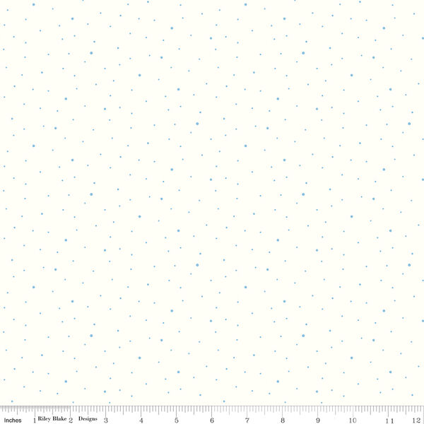 Dapple Dot in Boy Blue on White