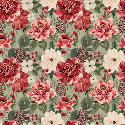Pinecone Floral in Sage