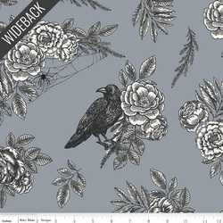 Floral Raven Wideback in Fog