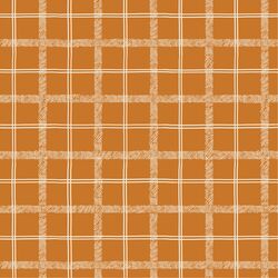 Textured Tartan in Burnt Orange