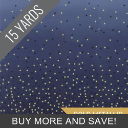 Ombre Confetti Metallic in Indigo - 15 Yard Bolt