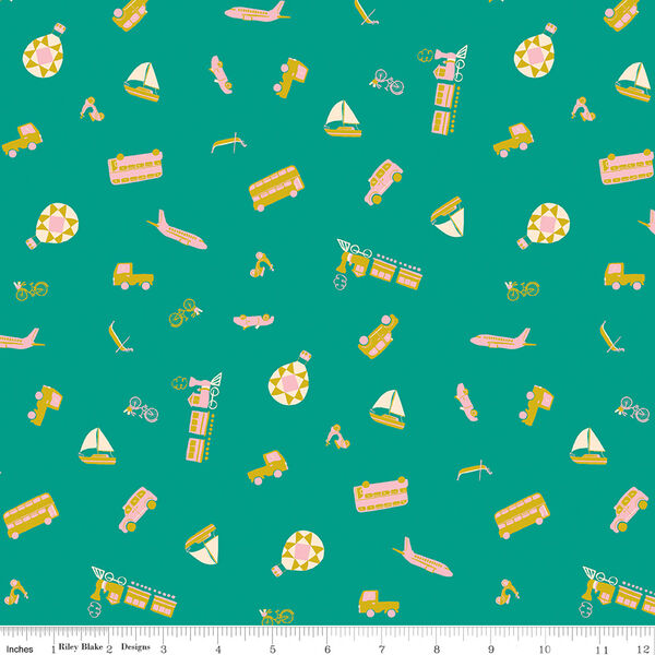 Modes of Travel in Teal