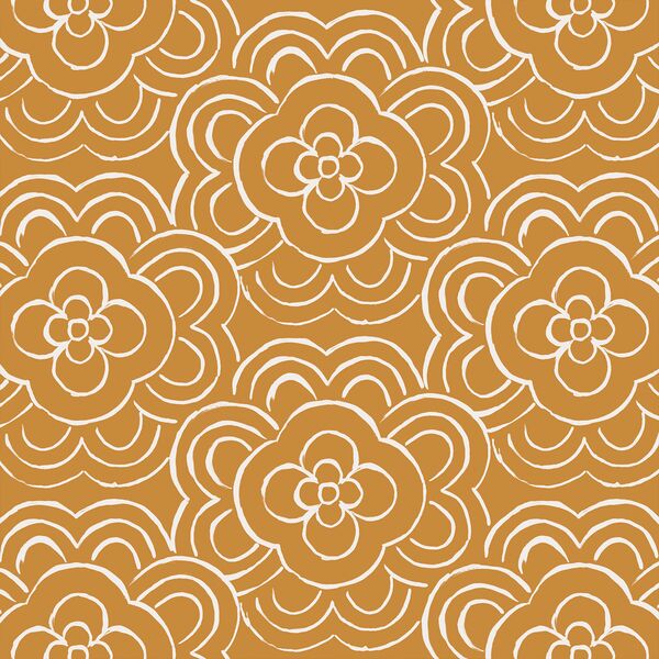 Flower Deco Tile in Sunshine