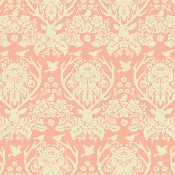 Little Antler Damask in Rosewater