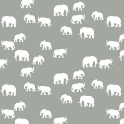 Elephant Silhouette in Sage