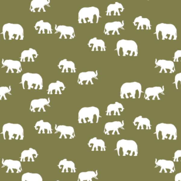 Elephant Silhouette in Jungle