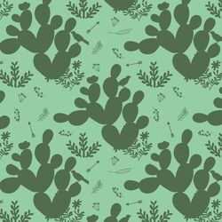 Cactus Silhouette in Kale on Sprout