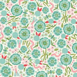 Garden Whimsy in Turquoise