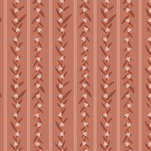 Valentine Vine Stripe in Love