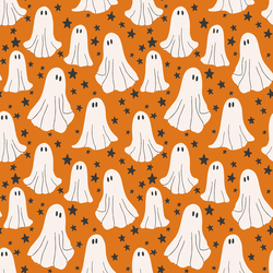 Starry Ghosts in Orange
