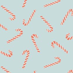 Large Candy Canes in Ice Winter Blue