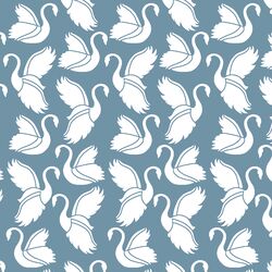 Swan Silhouette in Marine