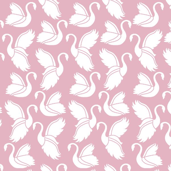 Swan Silhouette in Carnation