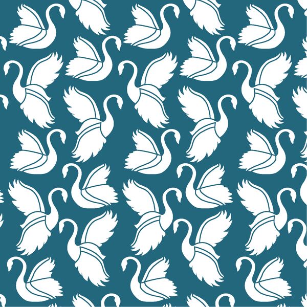 Swan Silhouette in Topaz