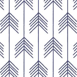 Vanes in Indigo on White