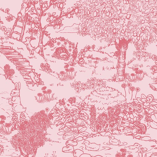 Large Playground Toile in Camellia Pink