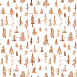 Watercolor Trees in Copper