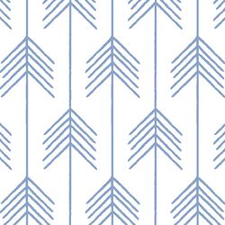 Vanes in Cornflower on White