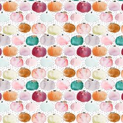 Small Pastel Pumpkin in Dotted on White