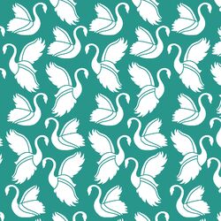 Swan Silhouette in Jade