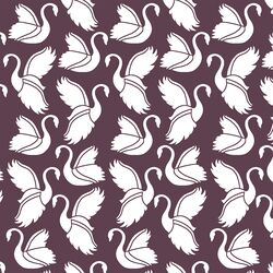 Swan Silhouette in Raisin