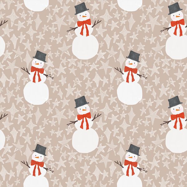 Festive Snowman in Latte