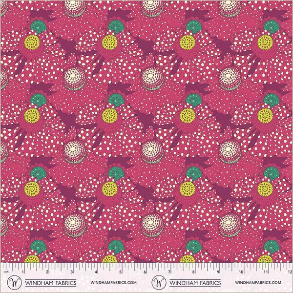 Polka Flower in Plum