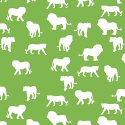 Lion Silhouette in Greenery