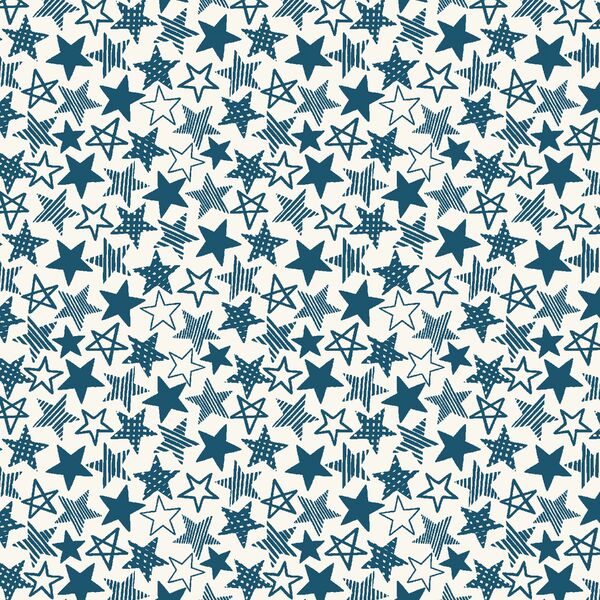 Stars in Your Eyes in Corsair Blue on Ivory