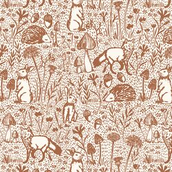 Large Woods of Whimsy in Cinnamon on Cream