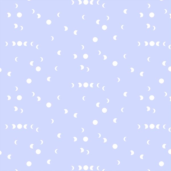Waning Moon in Periwinkle