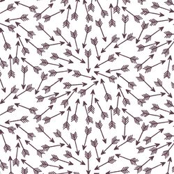 Arrows in Raisin on White