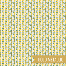 Messina Stripe in Yellow Metallic