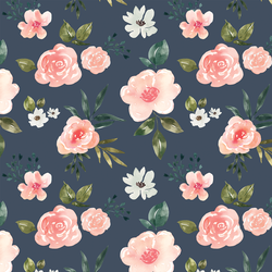 Roses in Navy