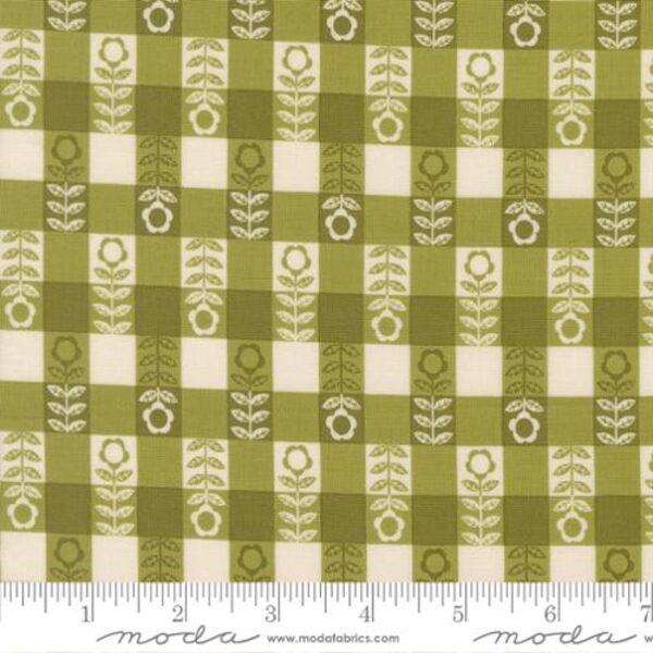 Flower Plaid in Grass