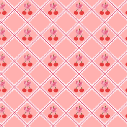 Coquette Cherry Tile in Peach