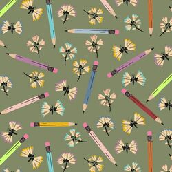 Colorful Pencils in Olive