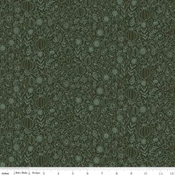 Floral Outline in Hunter