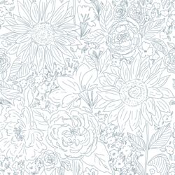 Paperie in Evening Teal on White