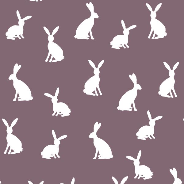 Cottontail Silhouette in Mulberry