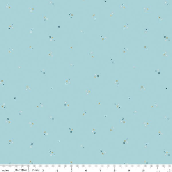 Stitching in Aqua