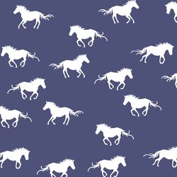 Horse Silhouette in Indigo