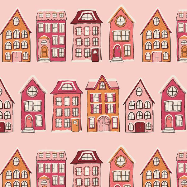 Winter Village in Petal Pink