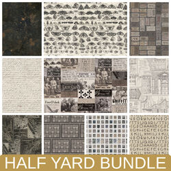 Eclectic Elements Palette in Charcoal Half Yard Bundle