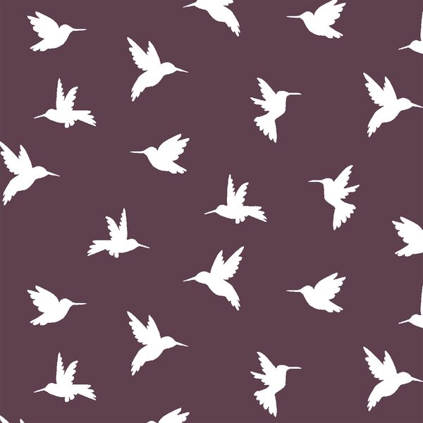 Hummingbird Silhouette in Raisin