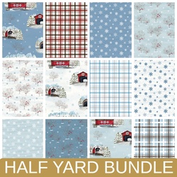Covered Bridges in Winter Half Yard Bundle