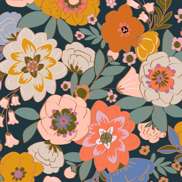 Sabra Floral in Dark