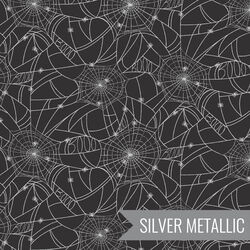 Spider Webs in Black Metallic