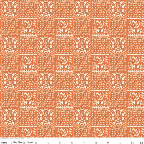 Vintage Squares in Orange